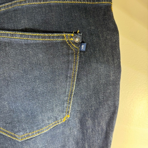 Anthropologie Pilcro The Split Straight Jeans Size 18 Dark Wash Denim Casual - Picture 9 of 16